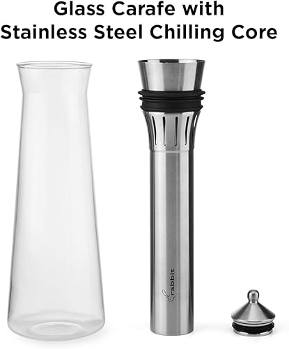 Miniatura 7 de Rabbit Jarra enfriadora de vino de vidrio enfría y airea vino 25.4 fl oz de capacidad