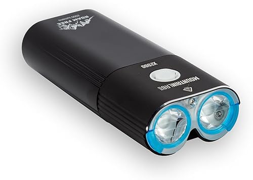 Kit de linterna X2000 luz LED de alto rendimiento de 2000 lúmenes con soportes para manillar y casco, control remoto y función de banco de energía