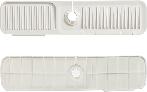 Miniatura 8 de Protector de fregadero de silicona, protector contra salpicaduras, bandeja colectora de goteo, soporte de esponja, se adapta al tubo de grifo de 2.5