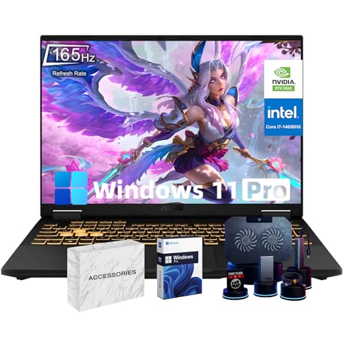 Image of ASUS TUF F16 Gaming Laptop | 16 inch FHD+ 165Hz Anti-Glare Display | NVIDIA RTX 5060 | 8GB GDDR7 | Intel 14th i7(Up to 5.2GHz, 16 Cores) | WiFi6E | Win 11 Pro | Accessories(64 GB DDR5, 1 TB SSD)