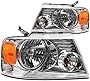 EPIC LIGHTING OE Style Replacement Headlights Assembly Compatible with Ford 2004-2008 F-150 F-250 [ FO2502201 FO2503201 7L3Z13008GA 7L3Z13008FA ] Left Driver & Right Passenger Sides Pair
