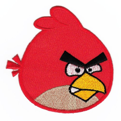 Angry bird sew-on/stirare ca. 9 x 9 cm