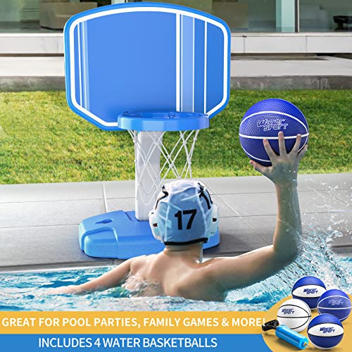TEMI-Swimming-Pool-Basketball-Hoop-Pool-Toys-with-4-Balls-and-Pump-Adjustable-Height-Poolside-Basketball-Hoops-Water-Basketball-Game-Pool-Toys-for-Kids-and-Adults