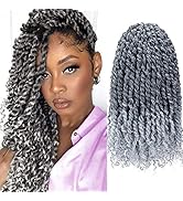 Pre-twisted Passion Twist Hair 18 Inch Passion Twist Crochet Hair Pre-looped Water Wave Crochet B...