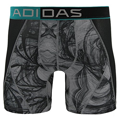 adidas Men's Climacool Mesh Graphic Single Boxer Brief Grey Vortex LG