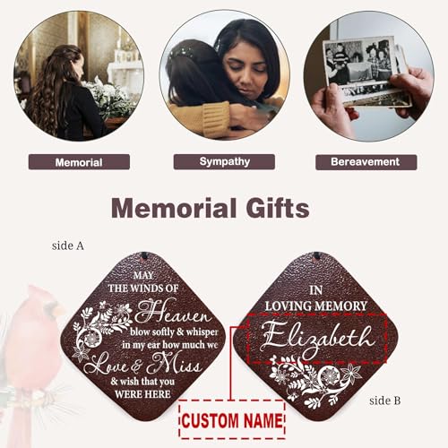 Image of ASTARIN Personalized Memorial Wind Chimes, Customized Wind Chime for Loss of Loved One /Mother /Father, Wind Chimes for Outside Garden Decoration, Sympathy Gifts for Women /Man