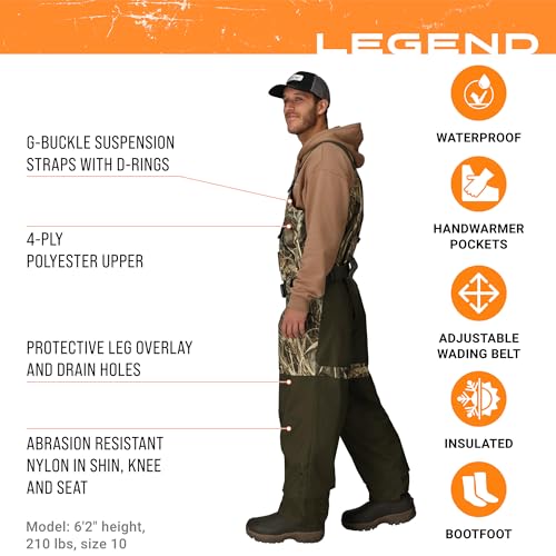 Image of FROGG TOGGS Men's Legend 2-N-1 Waterproof Wader for Hunting with zip in /out PrimaLoft liner