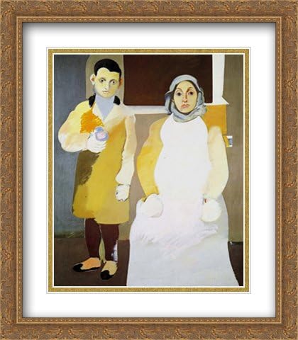Artist And His Mother 2x Matted 24x32 Large Gold Ornate Framed Art Print by Arshile Gorky