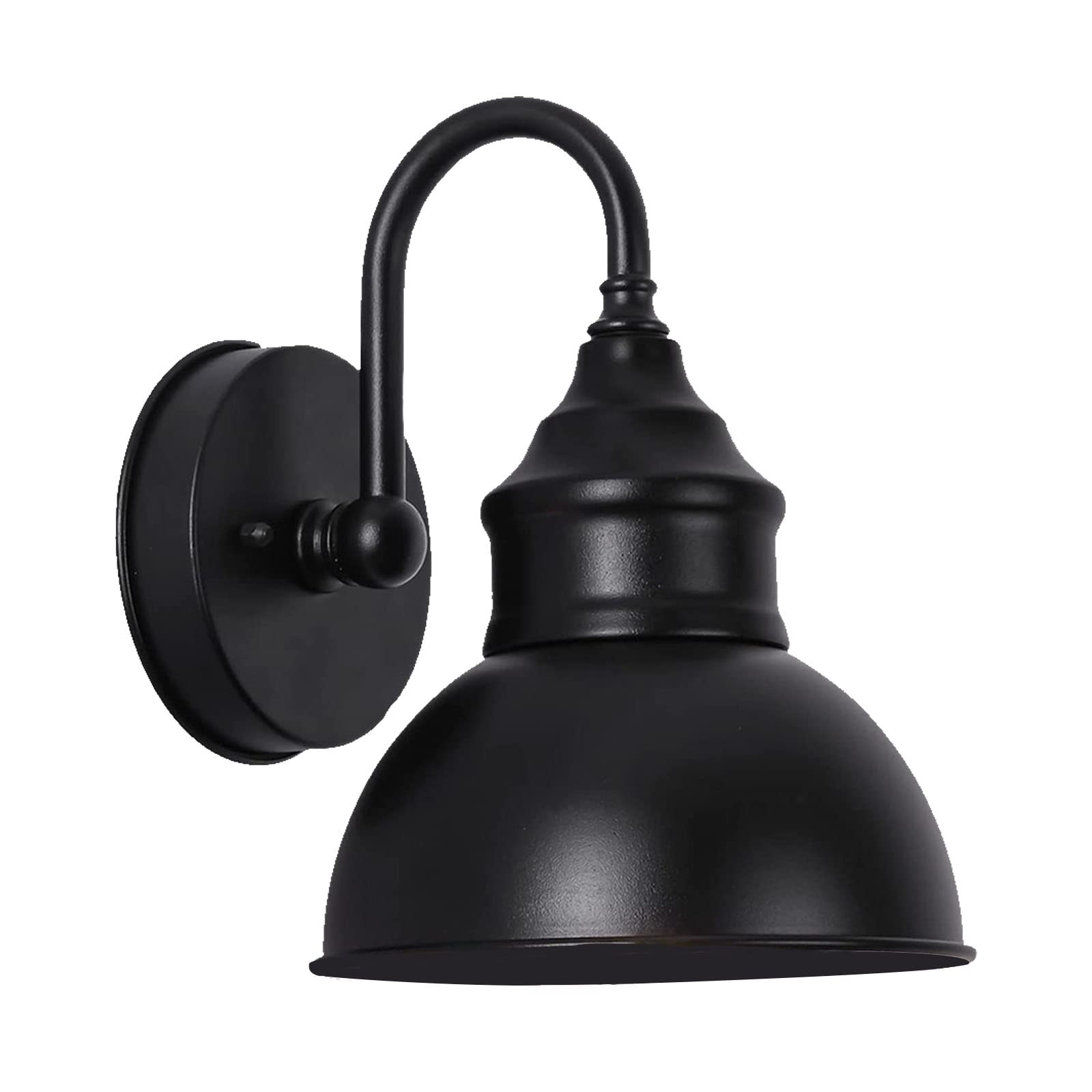 Wandlampe Schwarz Vintage Wandleuchte Industrial Retro Lampe aus Metall für Eingangstür, Garage, Terrasse, Aussenwand, Bauernhof, Scheune. Fassung: E27 Exkl.Leuchtmittel