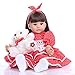 ZIYIUI 24 Pouces Poupée Reborn Fille en Silicone Souple Poupon Yeux Ouvert Bébé Reborn Pas Cher Nouveau né Cadeau de Noël Poupee Souple 60 cm