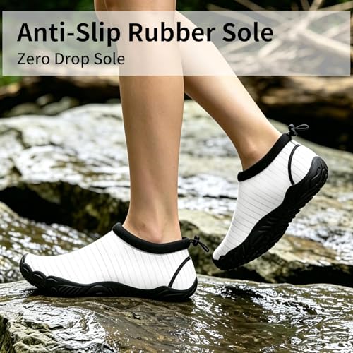 Image of Mishansha Water Shoes Women Wide Toe Quick Dry Aqua Shoes | Adult Swim Shoes Anti-slip Five Finger Barefoot Shoes For Beach Hiking Yoga Reefing Surfing River