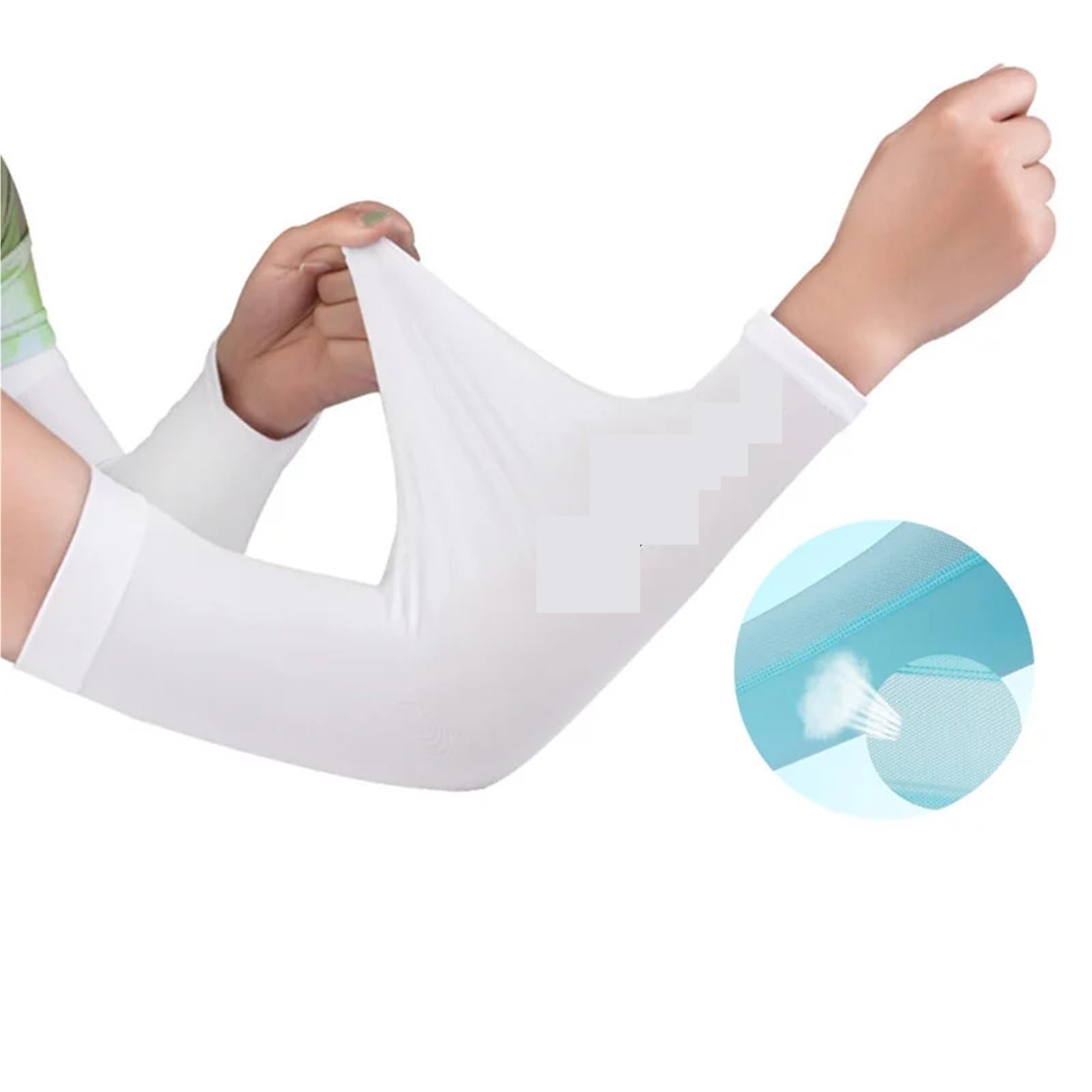 Mangas De Brazo De Bicicleta De Seda De Hielo, Calentadores Transpirables De Verano for Fitness, Baloncesto, Correr, Deporte, Ciclismo