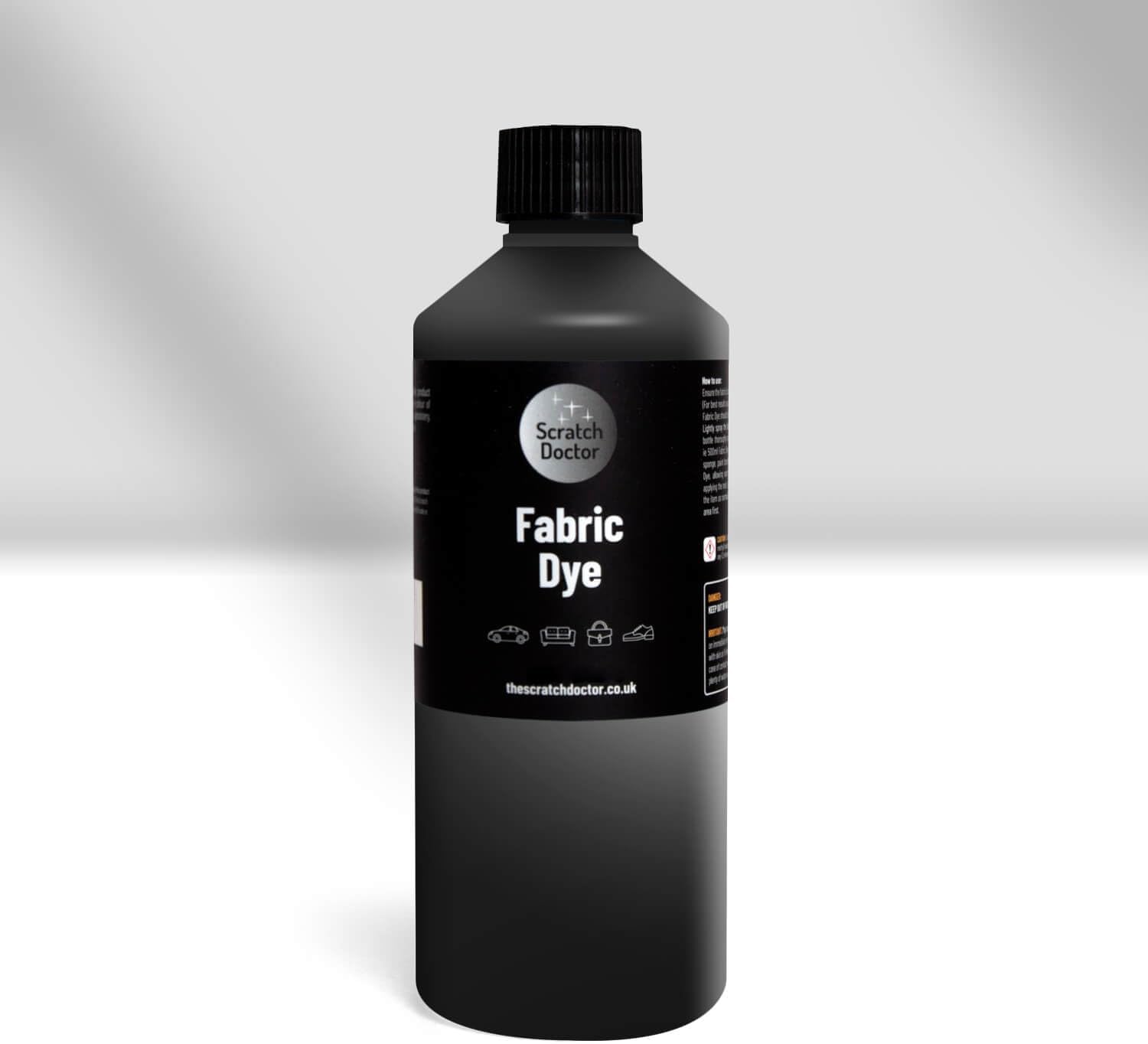 The Scratch Doctor Black Fabric Dye | Permanent Liquid Paint (250ml)