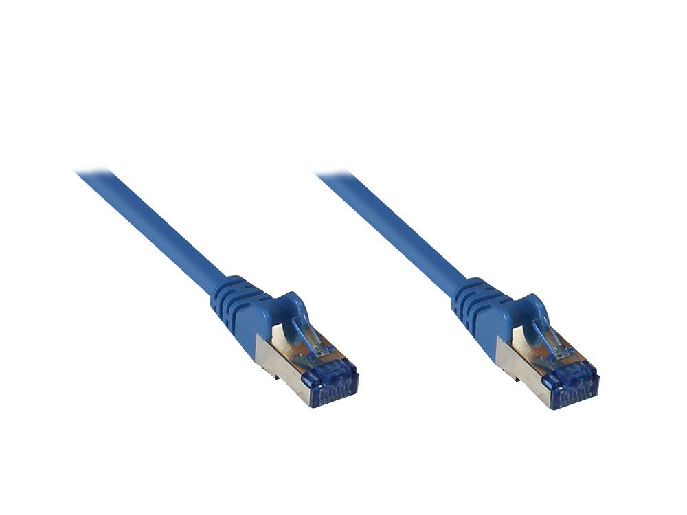 Alcasa Cat6a 20m Câble de Réseau SFTP (S-STP) Bleu - Câbles de Réseau, Rallonge, Jarretière (20 m, Cat6a, SFTP (S-STP), RJ-45, RJ-45, Bleu)