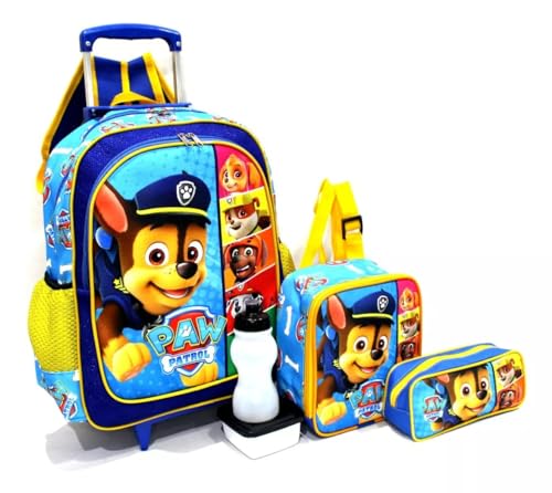 Kit Mochila Infantil Patrulha Canina Amigos Paw G Rodinha Meninos