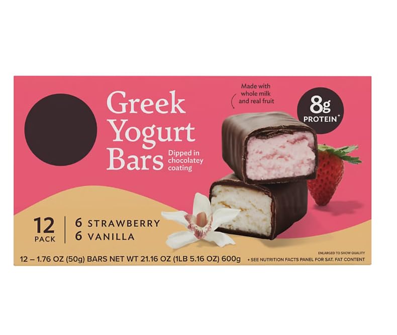 Greek Strawberry and Vanilla Yogurt Bars, 12 pk./1.76 oz