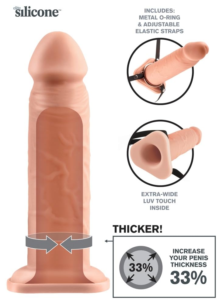 Fantasy C-Ringz Arnés Extension para Pene de Silicona 8 Beige - 421 gr