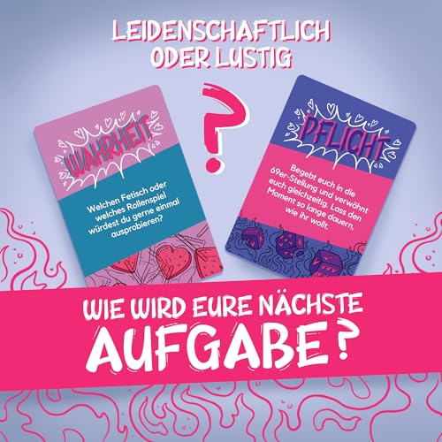 Wahrheit oder Pflicht - Paar Spiele für Paare, Erotik, Sex Spielzeug für Paare, Liebe Kartenspiel, Jahrestag Geschenk für Ihn & Sie, Partner Geschenke, Erotikspiele Freund, Sexspielzeug Pärchen Spiel