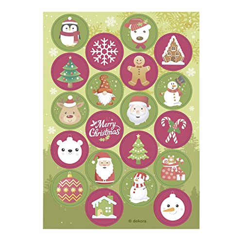 Dekora - Essbare Cupcake Topper | Back Dekoration Weihnachten für...