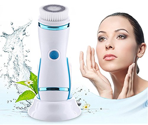 cuatro en un cepillo de limpieza de recargable instrumento de limpieza impermeable a los Poro de la espinilla del cepillo de limpieza (azul)