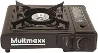 Fogareiro para Camping Portátil Com Acendimento Automático à Gás, Ideal Para Uso Diário, Trilha, Viagem ou Pesca, Acompanha Maleta Preto Multmaxx