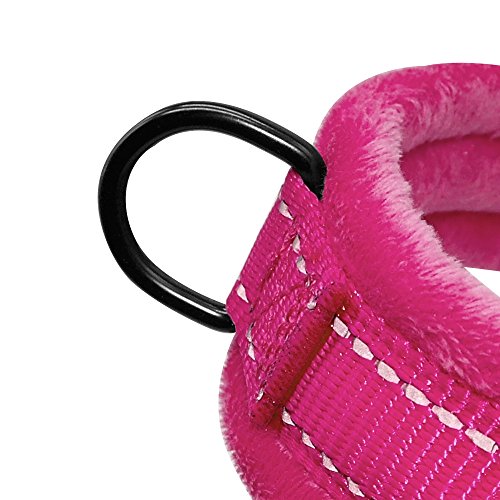 Didog Soft Flannel Padded Dog Vest Harness, Escape Proof/Quick Fit Reflective Dog Strap Harness,Easy For Training Walking,Hot Pink M Size #TOP3