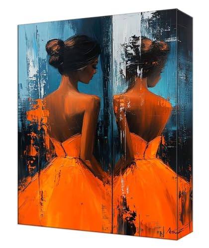Peinture par numéro abstrait femme 70x90cm avec toile et acrylique