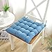 Sitzpolster Für Esszimmerstühle,Weiches Abnehmbares Rutschfestes Stuhlkissen Mit Krawatten Einfarbiges Quadratisches Blaues Stuhlkissen Aus Oxford-Stoff, Für Bürostühle, Rollstuhl, Küchenstühle