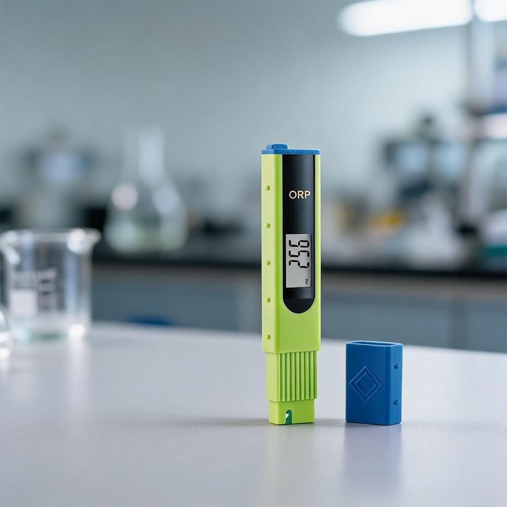 ORP Misuratore di potenziale di riduzione dell'ossidazione Tester -1999 ~ +1999mV, Compensazione automatica della temperatura 0-50 ℃, grande display, portatile con custodia per acquari, piscina, acqua