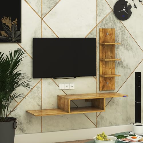 Image of Anikaa Thomas Engineered Wooden TV Unit /TV Stand /Wall Mounted TV Unit /TV Cabinet /TV Entertainment Unit (Giantwood) - Ideal for Upto 43 inch(D.I.Y)