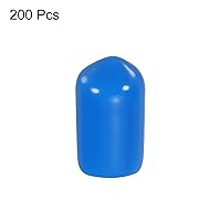 Vista 3 de MECCANIXITY 200 tapas de goma para extremos de 5/16 pulgadas, protector de rosca de vinilo redondo de PVC para tubería de perno de tornillo