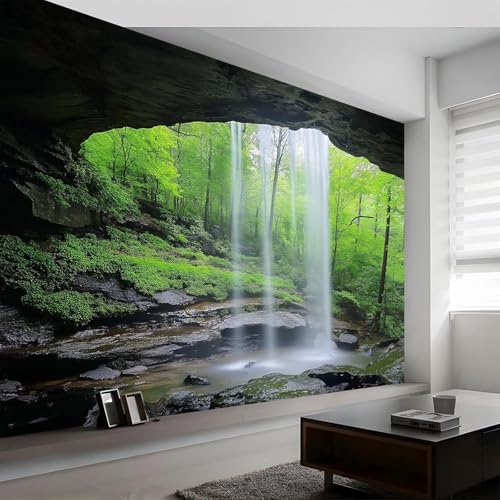 Papier peint panoramique cascade pour agrandir une pièce - 2