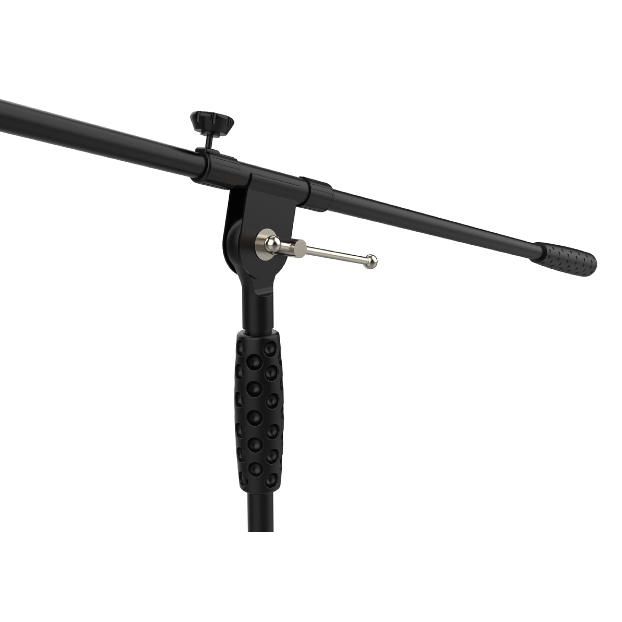 Audibax Ayra 10 Nero - Supporto per Microfono da Pavimento - Supporto con Braccio Regolabile e Clip per Microfono - Supporto per Microfono con Base - Design Pieghevole e Regolabile in Altezza