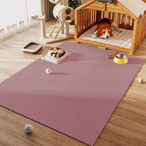 FabriGBrix ペットマット ペット フローリング 防水 防音 滑り止め ペット カーペット PVC 床保護 拭ける 滑り止めフロアシーツ 長さ90 140 180 200cm 犬猫用 トイレ下敷きシーツ カット可能 床傷防止 大判 騒音対策 フェン