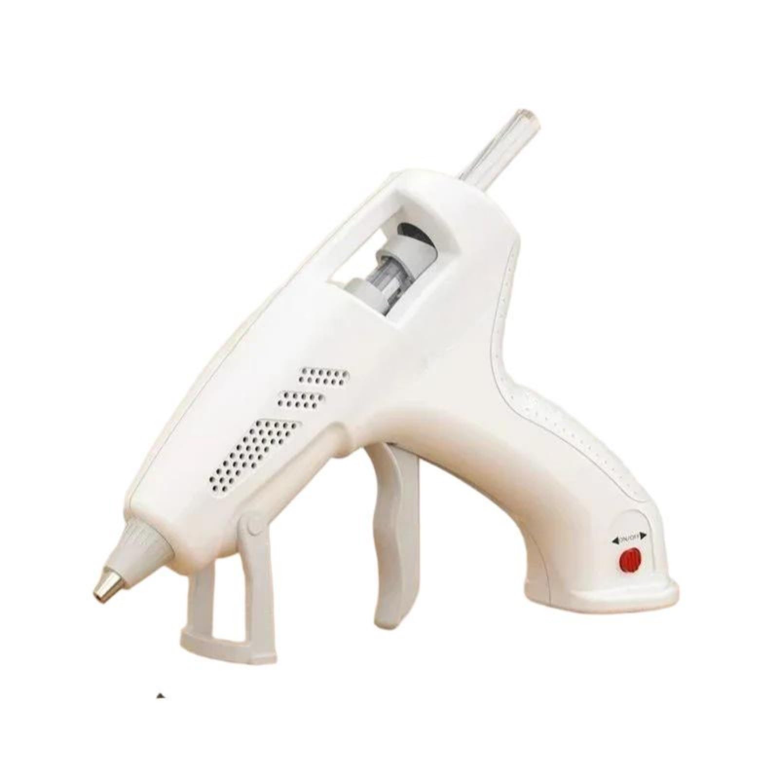 Mini pistola for colla a caldo ricaricabile rosa da 7 mm, portatile, senza fili, 3, V, 60 minuti di utilizzo, ricarica tipo C, strumenti Pistola per colla a caldo(White)