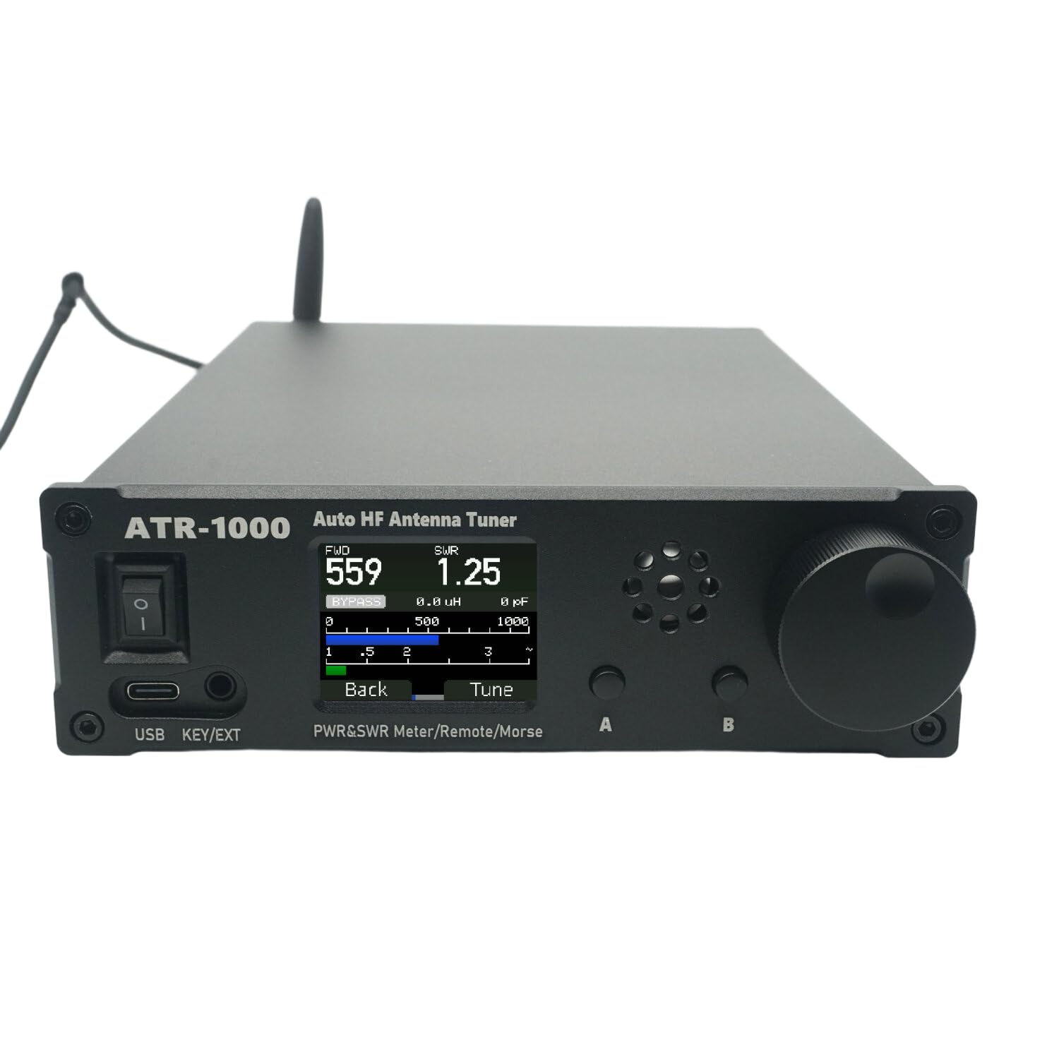 VIDOO Syntoniseur d'Antenne Automatique ATR1000 1000W 1.8-30MHz HF Ondes Courtes Supporte Contrôle WiFi pour YAESU ICOM
