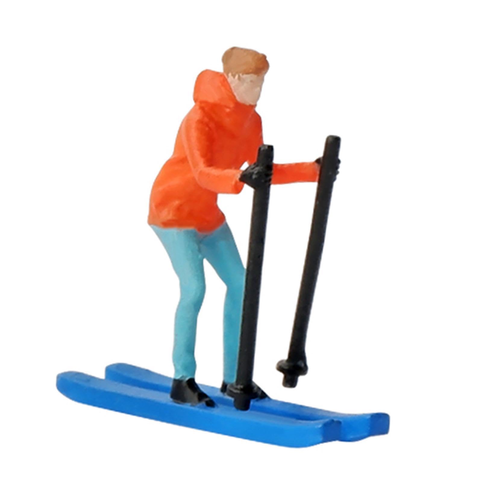 MUXZSIZ 1/87 Scale Miniature People Figures Diorama Decoration Unique Character Fine Workmanship Home Decor USESMiniature People Model Figure Is For Display, Orange, 1:64