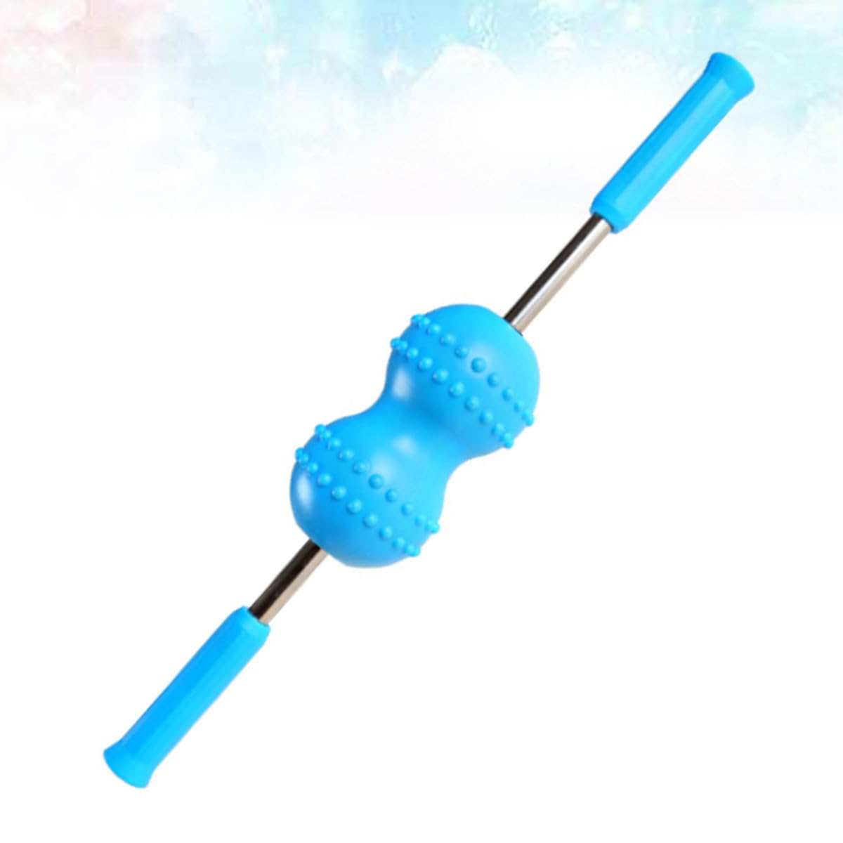 Collo Doppia Sfera Blu, Rullo da Massaggio Multifunzionale in Plastica, Portatile per Collo e Spalle, Adatto a Uomini