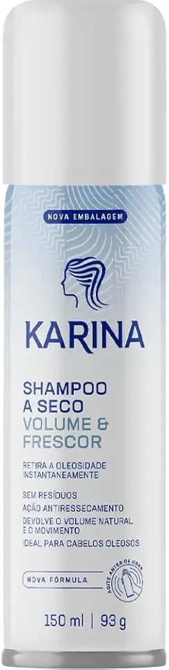 Karina Shampoo A Seco Volume E Frescor 150Ml Verde
