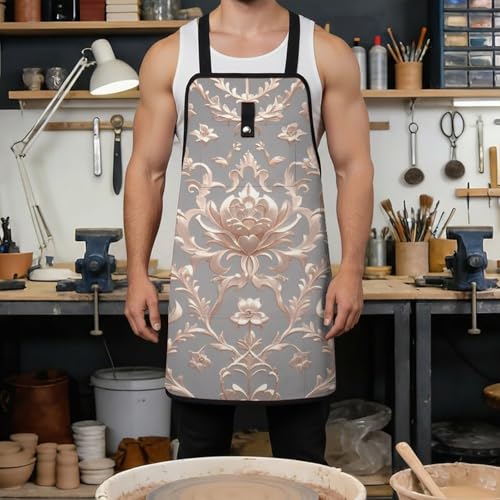 Delantal ajustable para trabajo unisex con múltiples bolsillos miniatura 4