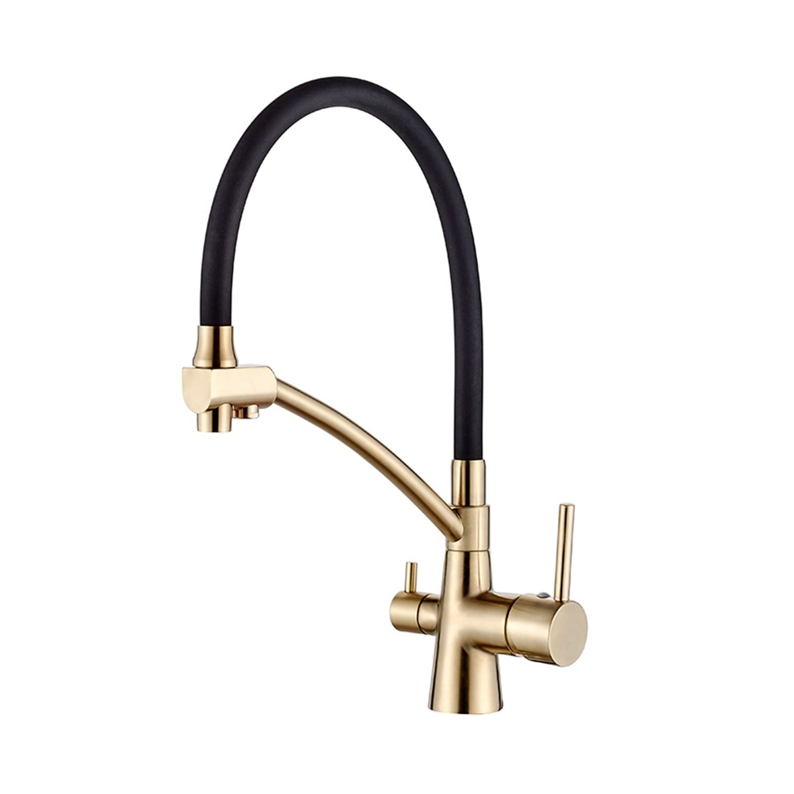 Kitchen Faucet Water Filter Faucets Dual Spout Mixer Purification Feature Taps,Precise Control(L4855Y-2)