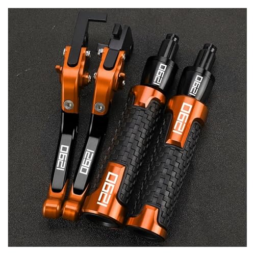 自転車 1290スーパーデュークR/GTスーパーデューク1290折りたたみブレーキクラッチレバー1290スーパーデュークハンドルエンドに最適(Orange2)