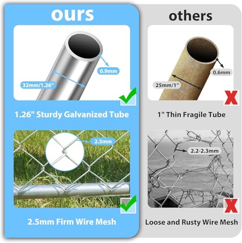 image for HITTITE Extra Large Outdoor Dog Kennel, Anti-Rust Dog Kennel Outside w