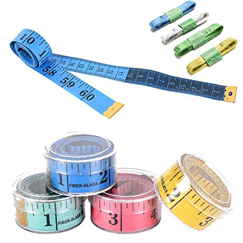 RWRAPS 59.1 in/60 Cintas métricas Regla de medición del Cuerpo Cinta métrica de Costura a Medida Cinta métrica de Costura Plana Suave Cinta métrica de Escala (Color: 2 Piezas) (2 Piezas)