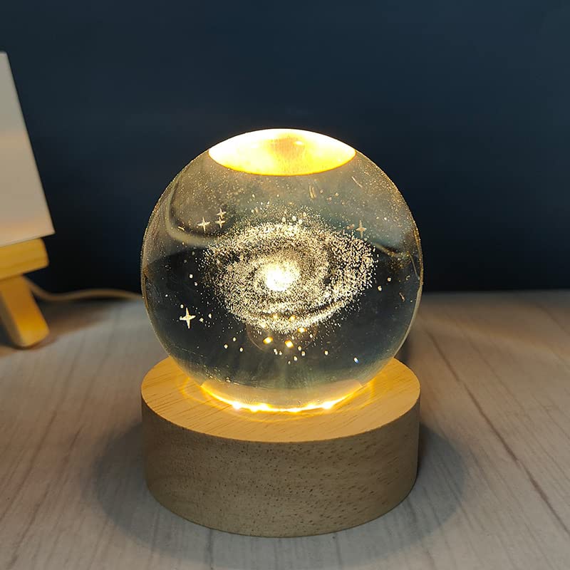 Engraved crystal ball night light creative bthday gift for gls, boys, glfriends, friends, classmates, and classmates Universe - Night Light USB Night Light Ornament YUSASHOP