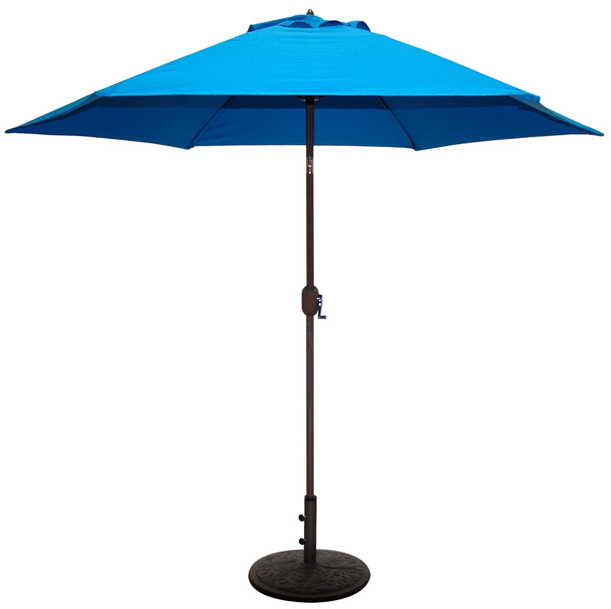 Amazon Com Tropishade 9 Ft Patio Umbrella Bronze Aluminum Frame With Royal Blue Polyester Cover Base Not Included Garden Outdoor