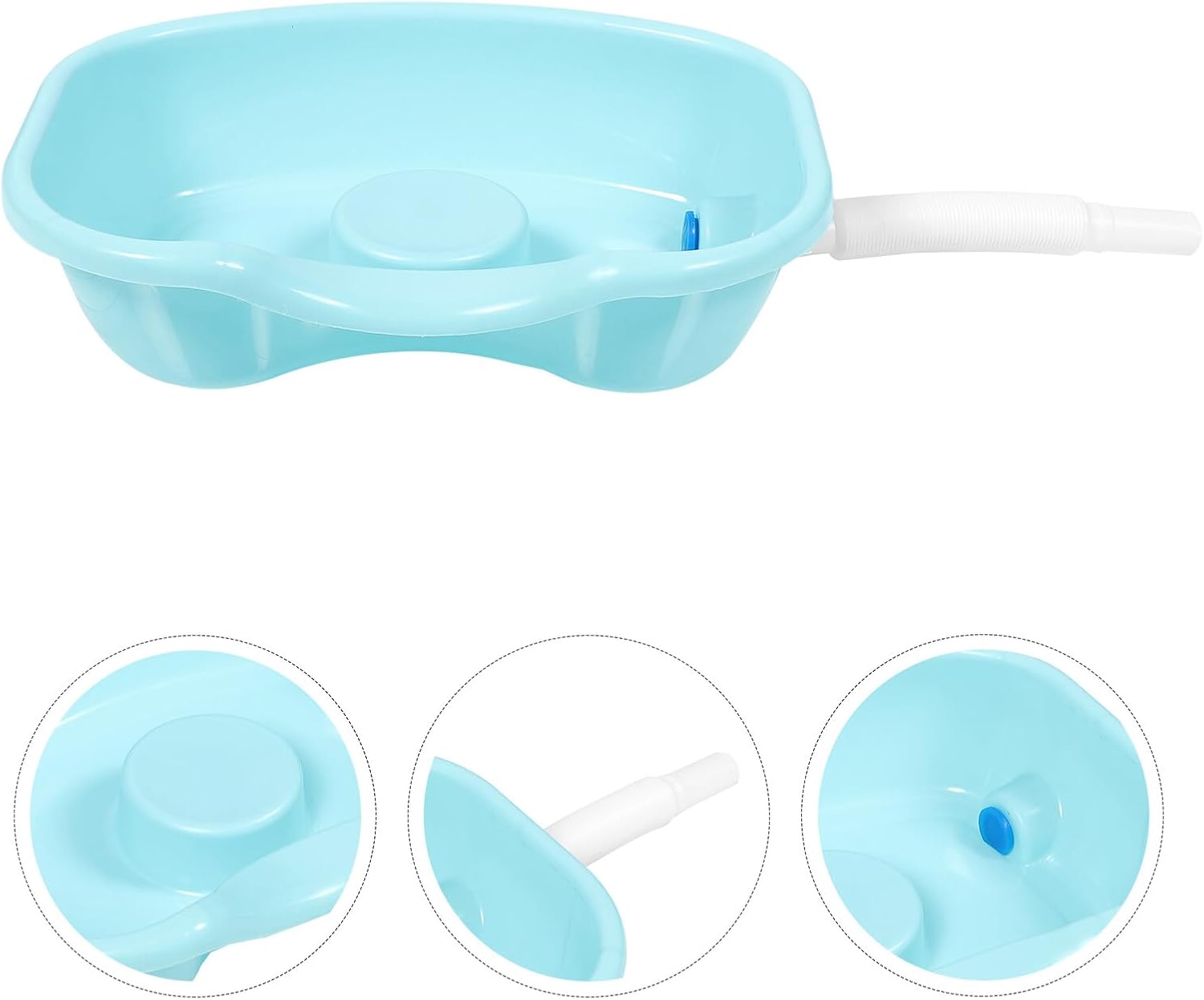 Ipetboom Portable Hair Washing Basin for Bedside Use Reclining Shampoo Bowl for Adults Pregnant Women and Bedridden Care Comfortable Water Outlet Stopper for Home Hair Shampooing