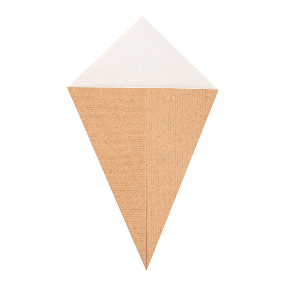 García de Pou 200 Unités - Cornets Frites 'Thepack' 250 G 220 g/m2, 15,7 x 26,8 cm Naturel Carton Ondulé Nano-Micro