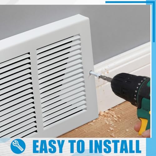 Honeydak 1 Pack Baseboard Register Vent Covers 30" x 8" Duct Opening Size - 4