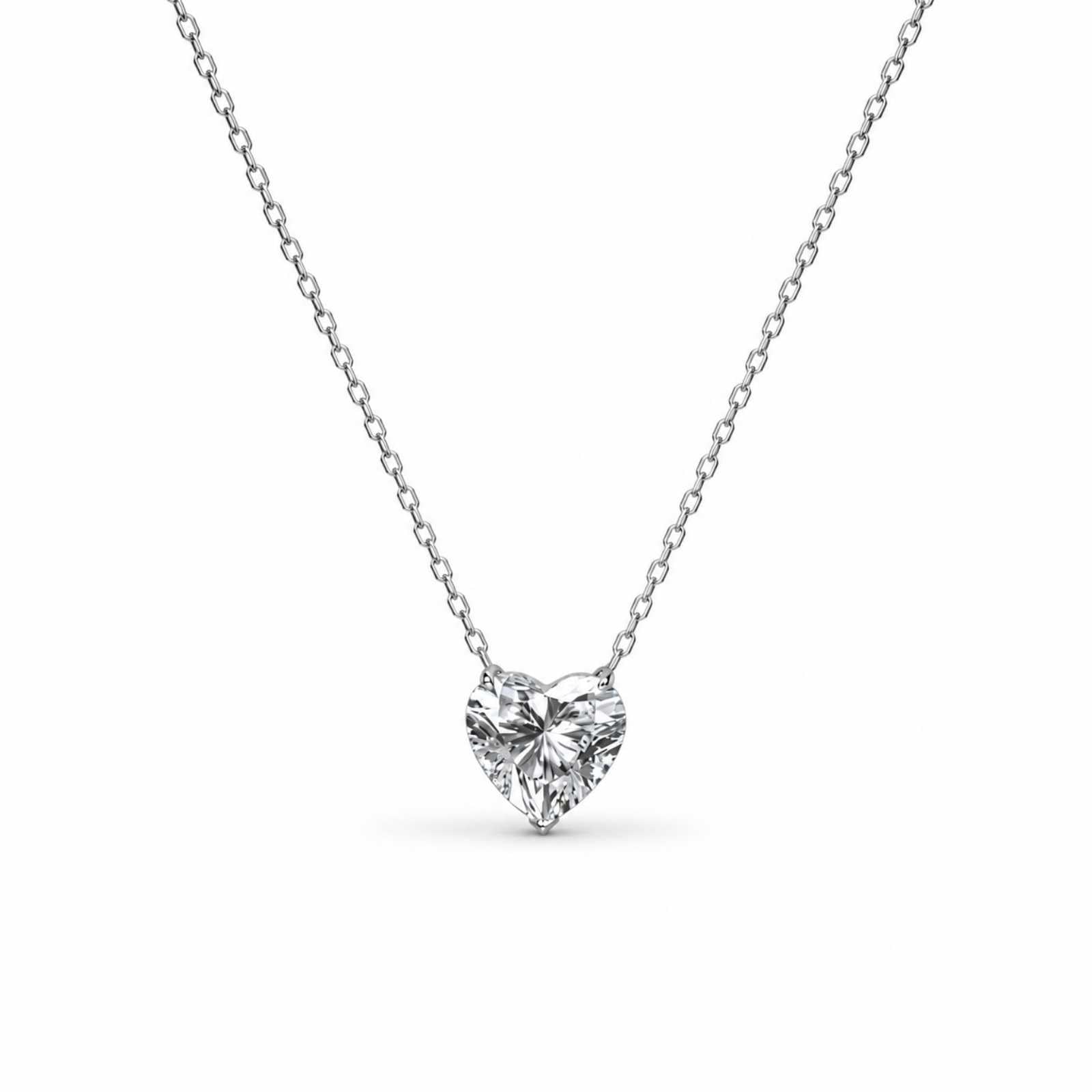 925 Hallmark Silver Minimal Heart Pendant-image-40